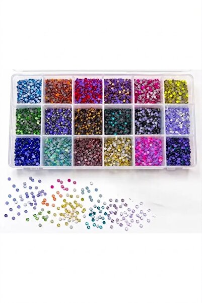 Egem aksesuar 18 Renk 10.000 Adet Hotfix Ütü Ile Yapışan Taş Ss10(2.5MM) Beda...