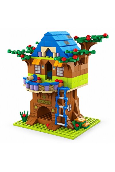 Toy Σετ Κατασκευής Δεντρόσπιτο, 1000 κομμάτια, 6 σε 1, δημιουργικό παιχνίδι γ...