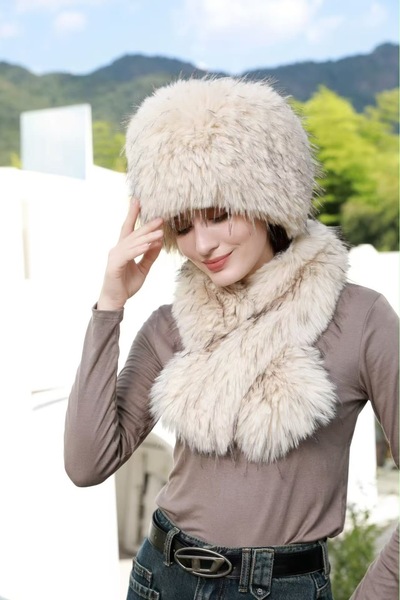 Vemod Fur Detailed Scarf Hat Set