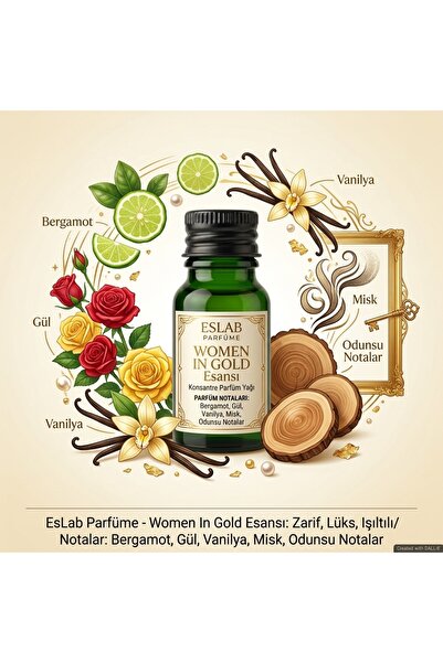– WOMEN IN GOLD Esansı (Konsantre Parfüm Yağı) 10 ML