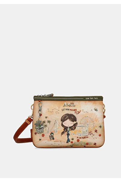 Anekke GEANTĂ CROSSBODY CU IMPRIMARE CAMEL PEACE & LOVE