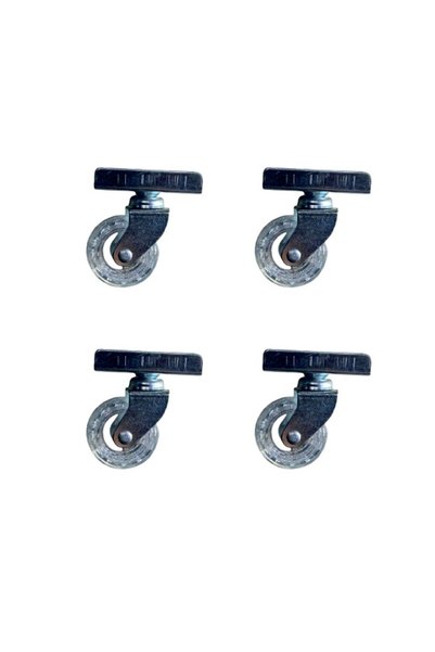 Generic Brand عجلة كروية طويلة من الفورش - 20×50 - شفافة - 18 مم HKS189 - 4 قطع