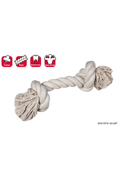 Karlie Spt-Gld 2 Knotted Rope Dog Toy. M 30 (220350) cm White