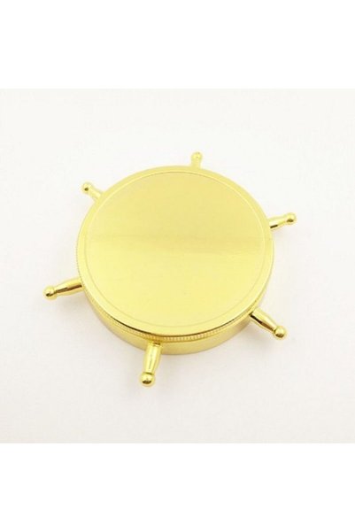 Generic Brand Aesthetic Design Rudder Model Brass Compass