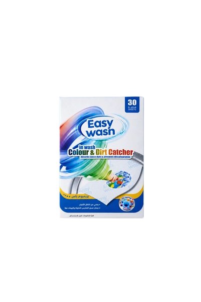 Easy Wash مناديل إيزي واش مانع انتقال الألوان أثناء الغسيل | بريميوم بلس3 عبوات (30x3 شريحه)
