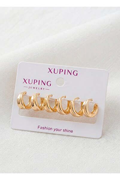 studyosercan2 Women's Curved Hoop Earrings Set of 3