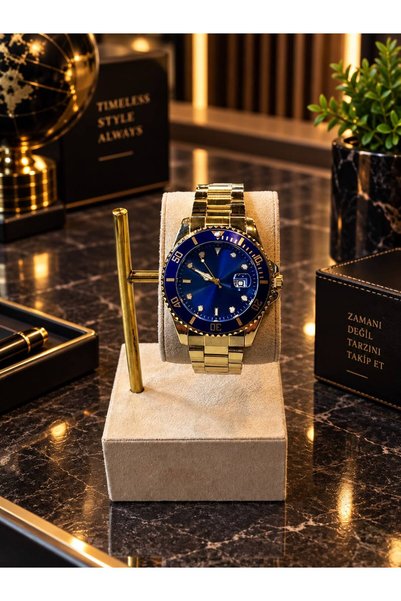 RASCAN Men's Wristwatch with Golden Yellow Strap