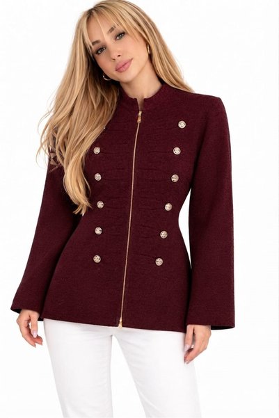ZERELLE COLLECTİON Women's Zippered Button Detailed Knitwear Sweater