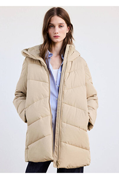 MANGO Woman Kapüşonlu kapitone anorak