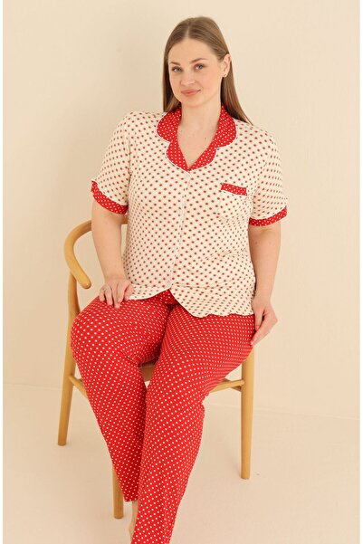 SEAMLIFE HOMEWEAR Jacket Collar Oversized Pajama Set