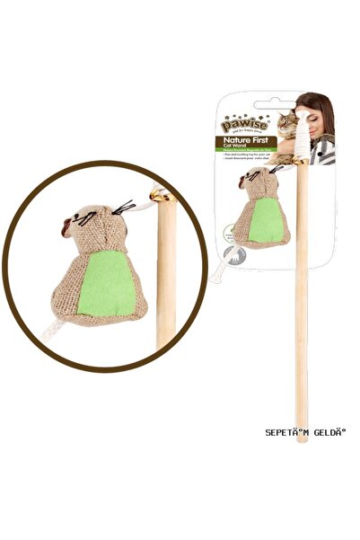 Pawise Spt-Gld Nature First Fishing Rod with Mouse (214805) 35.5 cm