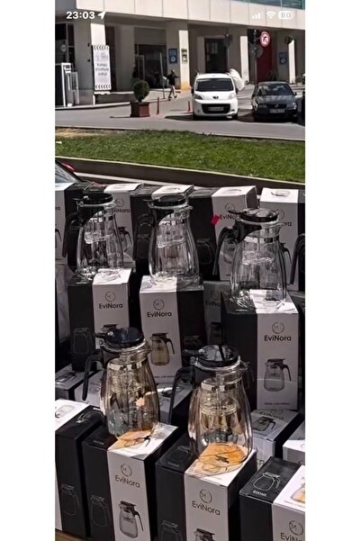 Genel Markalar EviNora 900 ml Isıya Dayanıklı Cam Sürahi – Borosilikat Süzgeç...