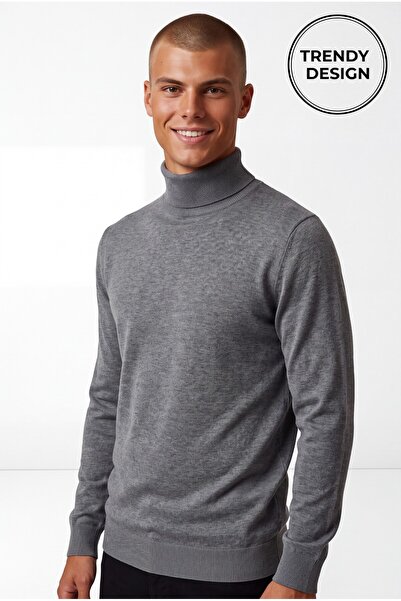 Trendy Design Maletă Bărbați Premium Guler Înalt – Croială Regular Fit, Trico...