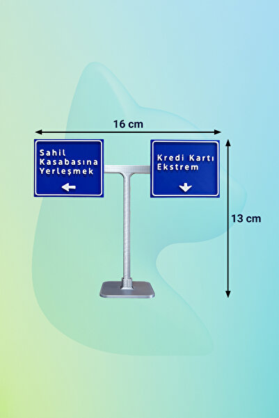 Sahil Kasabasına Yerleşmek ve Kredi Kartı Ekstrem Yol Ayrımı Tabelası
