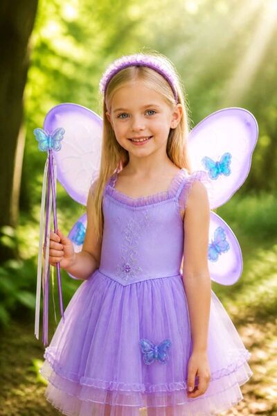 Monalisa Home Children's Butterfly Wing with Crown and Wand