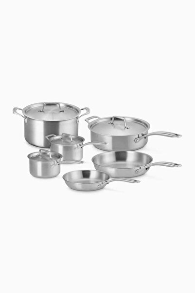 Le Creuset 3 Katmanlı Paslanmaz Çelik 6 Parça Tencere Seti - Gümüş