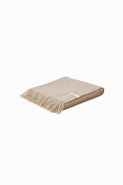 TBCO Cashmere Blanket, Lüks Kaşmir Battaniye - bej