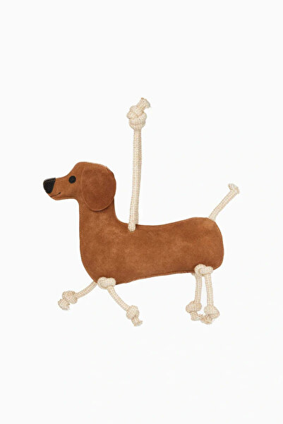 LeMieux Sausage Dog Suede Dog-Shaped Horse Toy - Brown