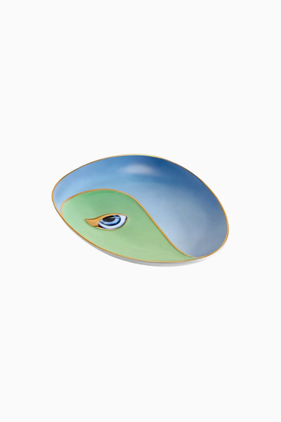 L'OBJET Lito Vide Pocke 24K Gold Plated Porcelain Plate - Blue - Green