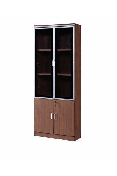Generic Wooden 2-Door File Storage Cabinet in Light Brown