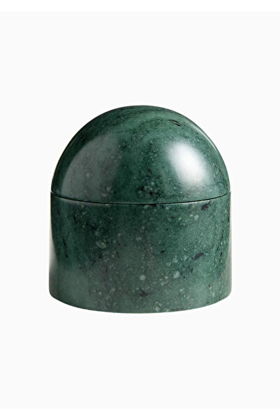 Crate & Barrel Daniel Humm Geneva Green Marble Salt Shaker, Hand-Cut Luxury K...