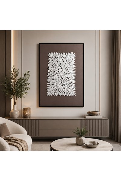 Generic لوحة ديكور مودرن بإطار أسود مقاس 120 × 80 سم
