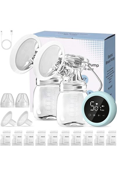 AZYVUM Electric Double Breast Pump, 3 Modes, 9 Levels, Anti-Backflow