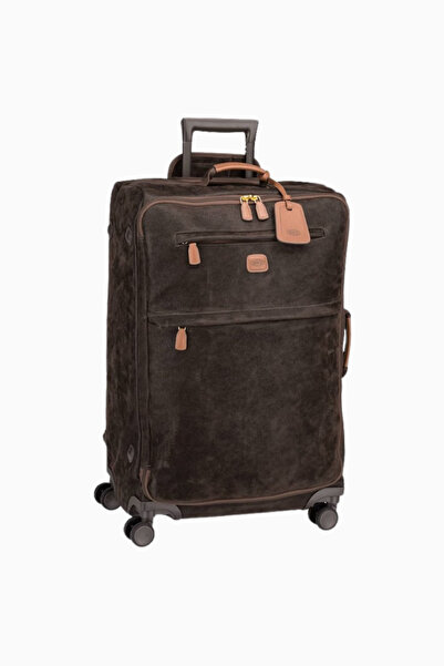 Bric's Life Trolley 71 cm Oliva Deri Detaylı, Wildleder Görünümlü Yumuşak Kab...