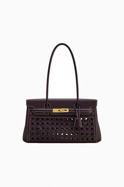 JW PEI Yara Vegan Leather Women's Shoulder Bag - Dark Red