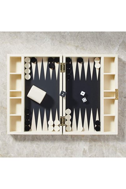 CB2 Kimbra Backgammon Set, Stylish and Durable Design