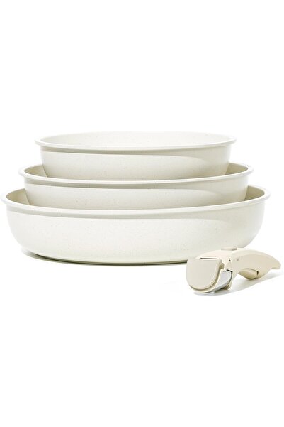 CAROTE 4 Piece Frying Pan Set, 22/26/30 Cm, Removable Handles, Non-Stick Coat...