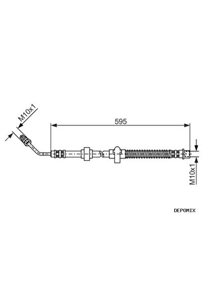 Bosch DPMIX-HB FREN HORTUMU ARKA SOL P407 04- P508 10- C5 06- C6 05- (00326) 640mm M10