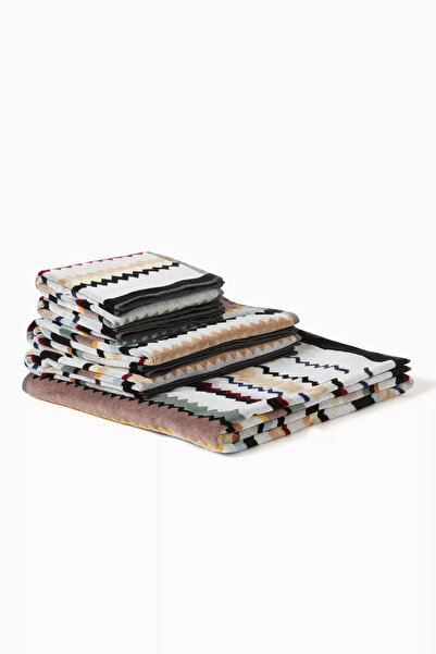 Missoni Home Curt Zigzag 5-Piece Towel Set, Cotton, Soft, Iconic Zigzag Patte...