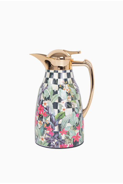 Roomours Scultura Flower 1L Gold Stainless Steel Double Layer Thermos - Gold