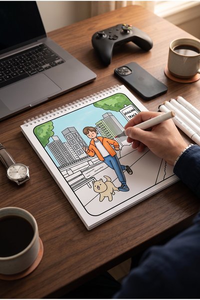 M&H Coloring Boy Moments Coloring Book - 21X21 cm Coloring Book / for Children and Adults / Relaxing / Hobby / Stress Relief / Enjoyable Coloring Pages