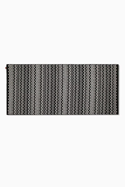 Missoni Home Keith 601 Bath Mat, Cotton, Zigzag Pattern, Comfortable - Black