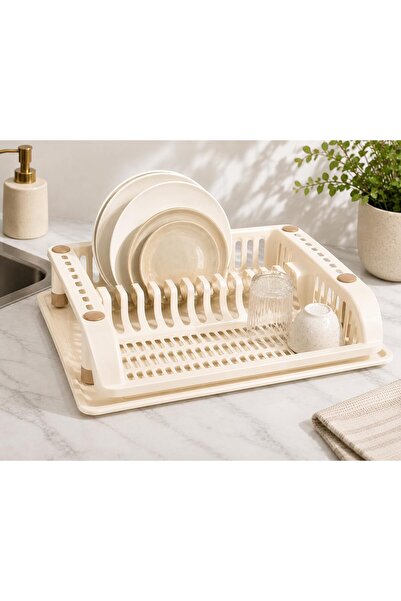 ALMUFARREJ Plastic Dish Dryer with Drainage Tray | Kitchen Dish and Cup Holde...