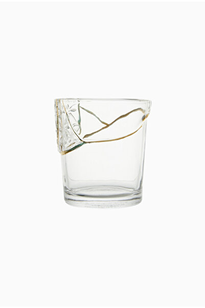 SELETTI Kintsugi 24 Karat Gold Detailed Transparent, Artistic Decorative Glas...