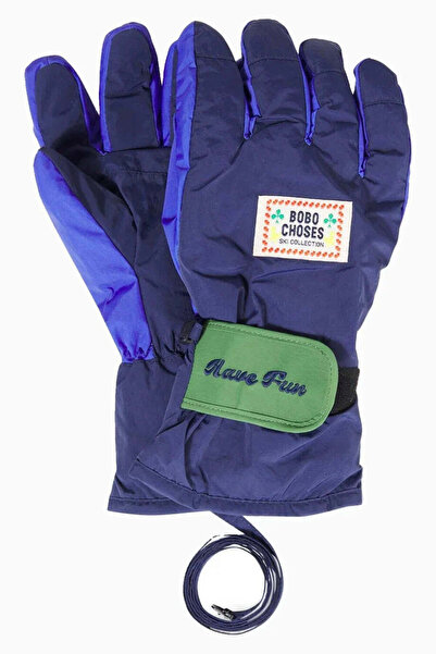 Bobo Choses Logo Kids Ski Gloves - Blue, S