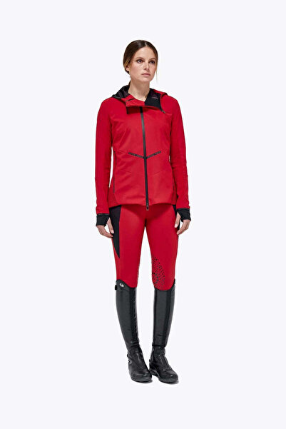 CAVALLERIA TOSCANA Su ve Rüzgar Geçirmez Softshell Kadın Binicilik Montu - Kırmızı, L