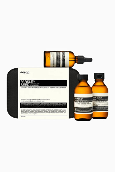 Aesop Parsley Seed Anti-Oxidant Skin Care Set Cleansing Tonic Serum - 3-Pack