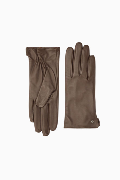 Adax Xenia Women's Brown Leather Gloves %100 Genuine Leather and Soft Lining,...