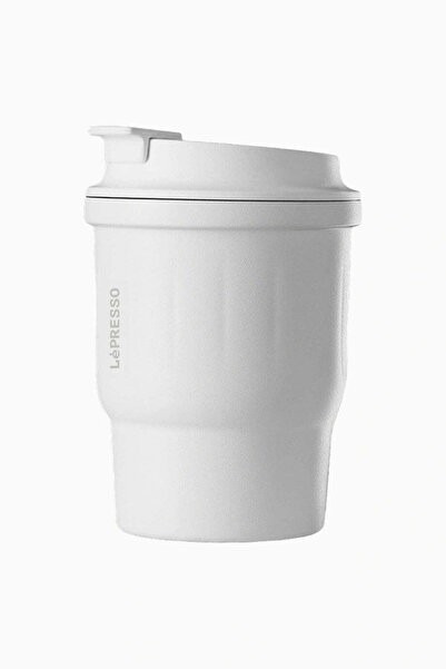 Lepresso White 450 ml Stainless Steel Thermos Mug - White, 450 ml
