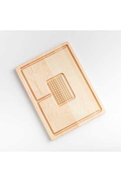 Crate & Barrel Walnut Cutting Board, Pointed Edges and Durable Design