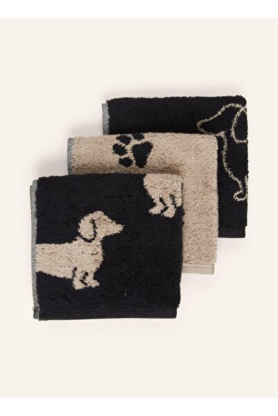 CAWÖ 3-Piece Seft Set 30X30 cm 100% Cotton Frotte Dryer Compatible Patterned