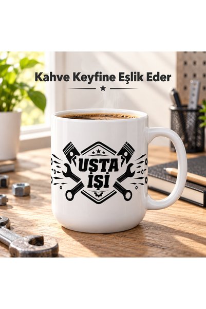 HiperAD Reklam Handcrafted Porcelain Mug 300 ml Mechanic Auto Technician Gift...
