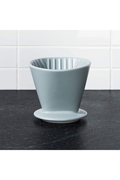 Crate & Barrel Gray Ceramic 4-Cup Pour-Over, Brew Set