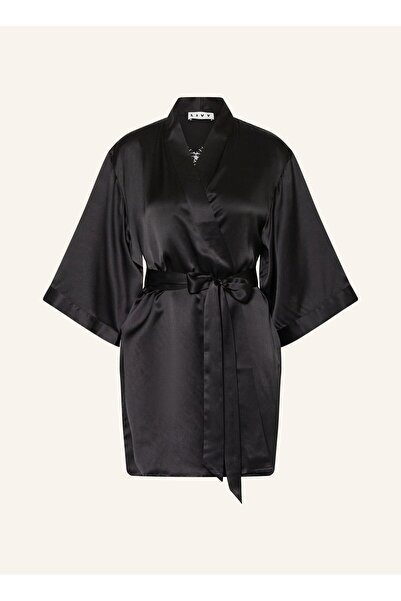 LIVY Kimilord Women's Silk Kimono, Shawl Collar, Belted, 100% Silk, 85 cm Len...