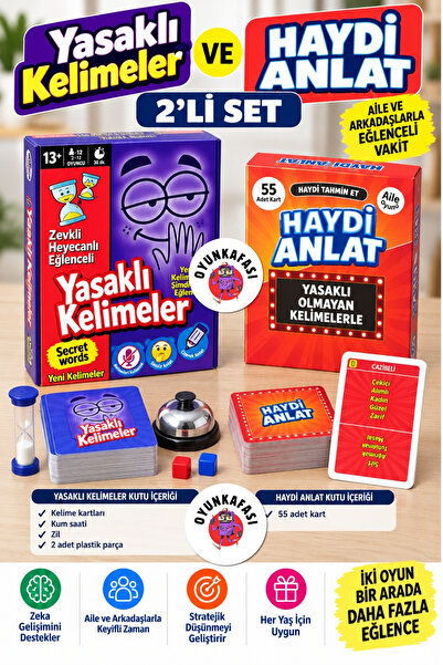 OYUNKAFASI 2’li Aile Oyunu Seti Yasaklı Kelimeler ve Haydi Anlat – Kelime Anl...