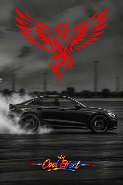 Cool Effect Anka Kuşu Araba Cam Stickerı - Oto Arka Cam Kesim Folyo